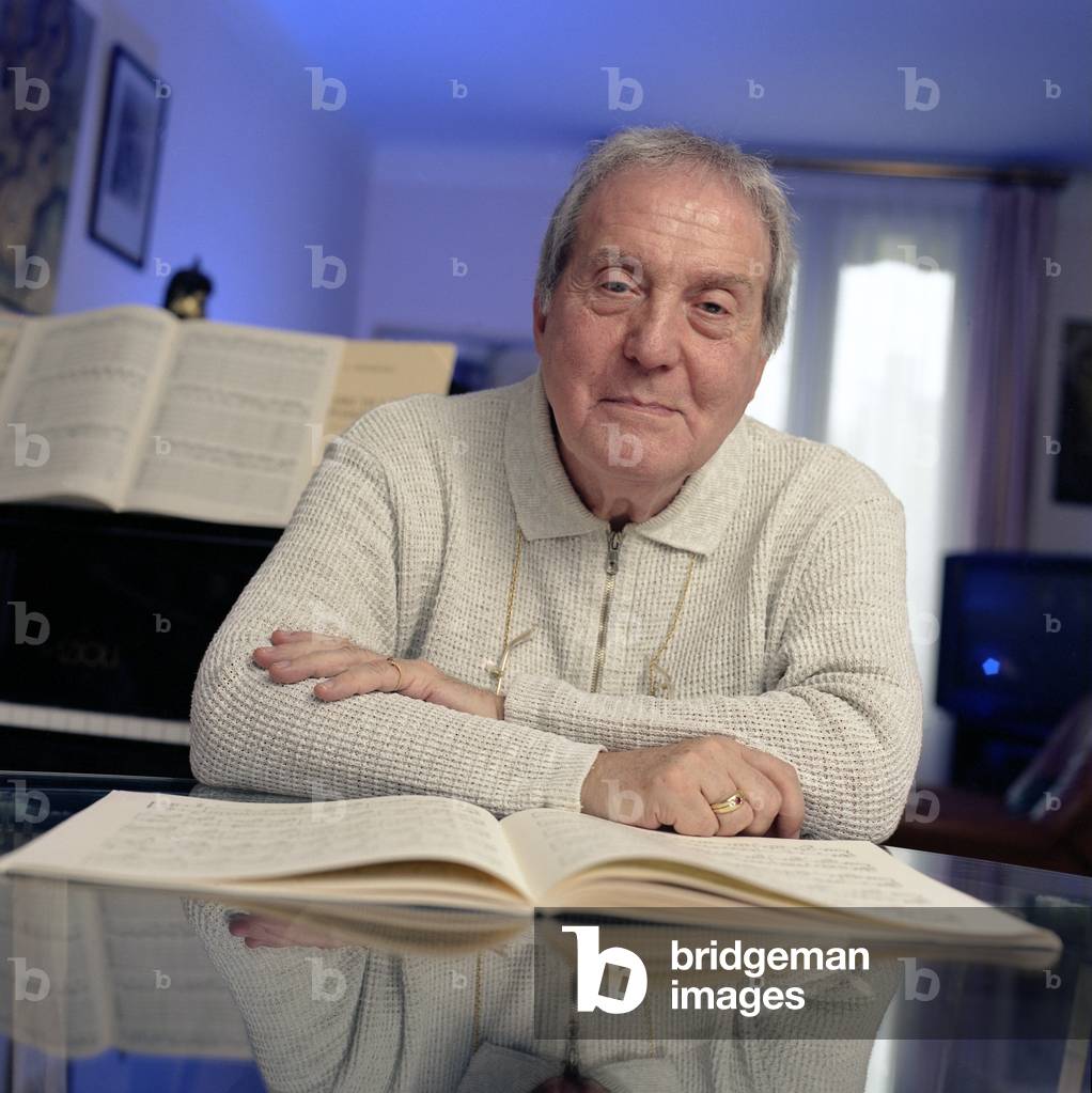 Aldo Ciccolini - portrait of the French pianist of Italian origin at his home near Paris, France, 2002. b. 15 August 1925.