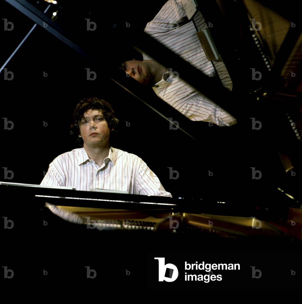 Zoltán Kocsis in February 1992, Paris, France. Hungarich pianist b. 1952
