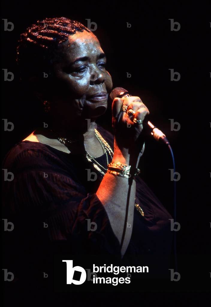 Cesaria Evora performing March 2006. Folk singer from Cape Verde. b. 27 August 1941
