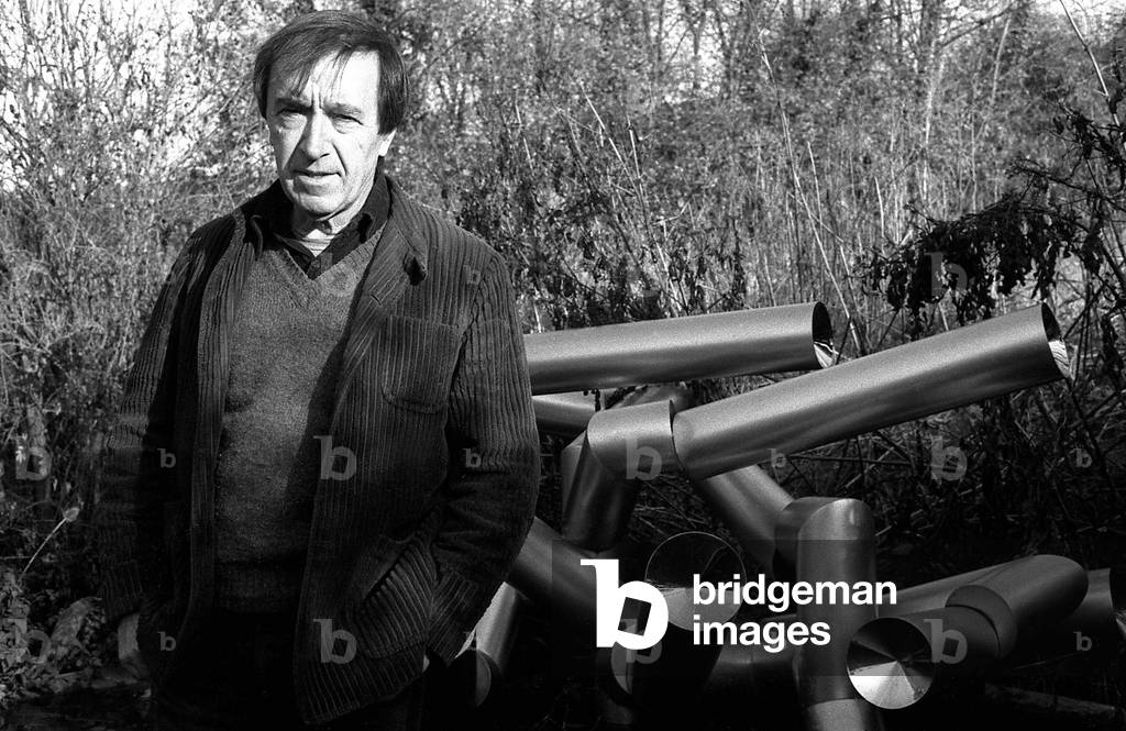 Pol Bury, 1983 (b/w photo)
