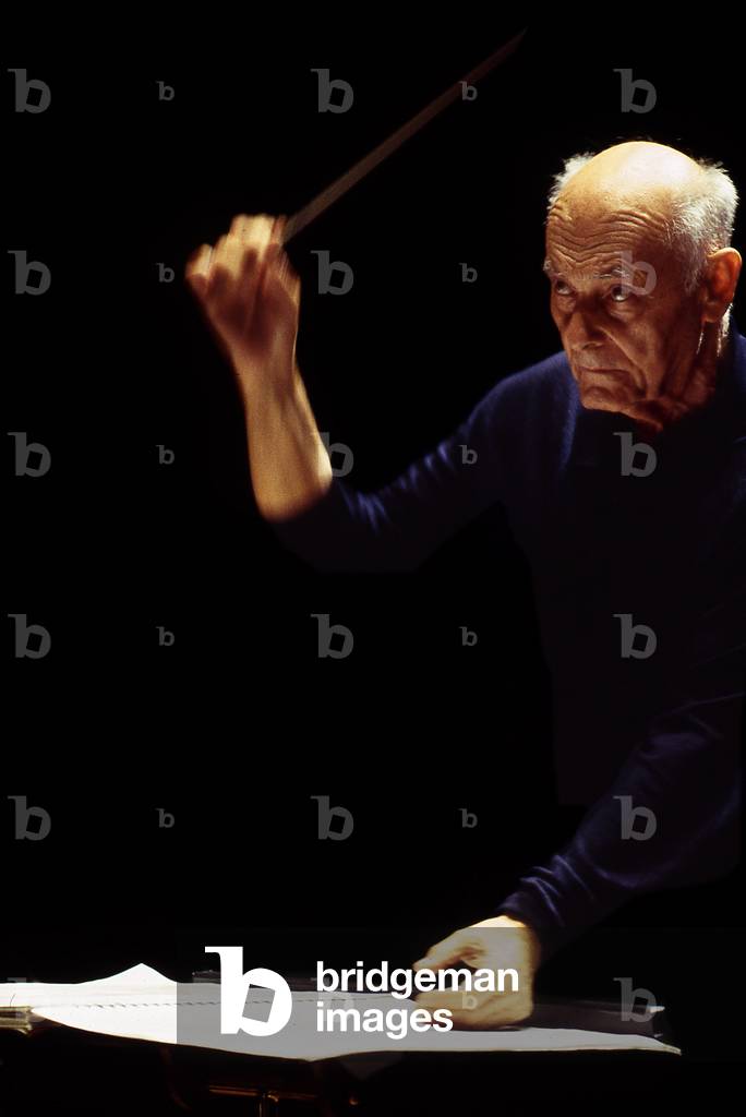Georg Solti portrait  of the  Hugarish conductor - 1912 - 1997 Paris 1995