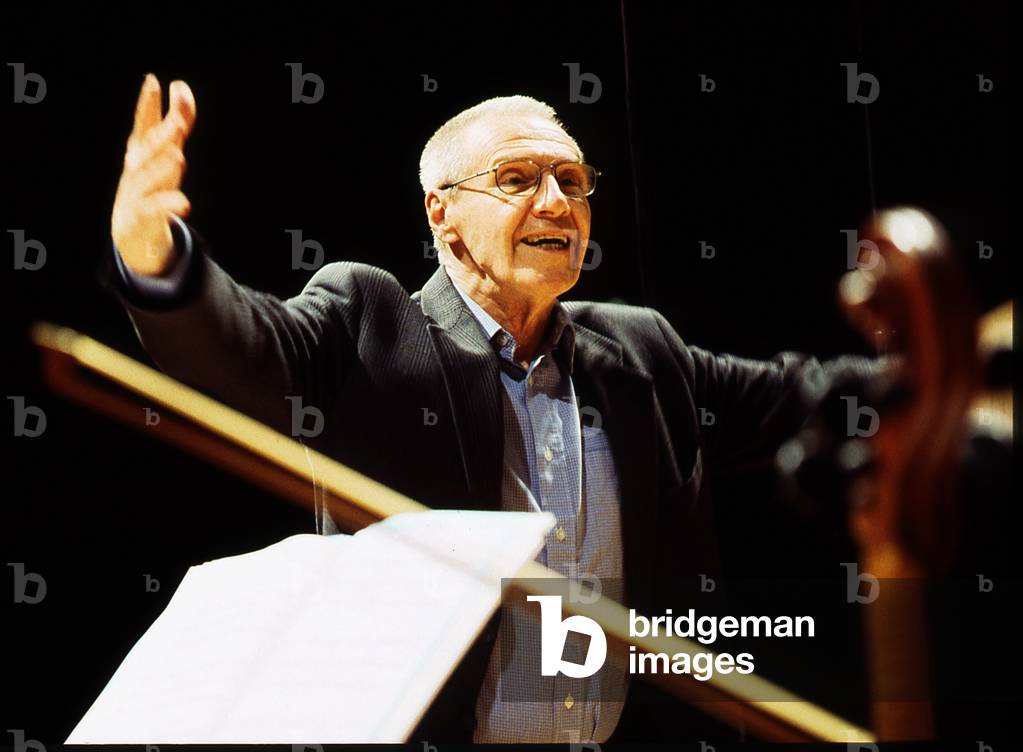 György Kurtág - portrait of the Hungarian composer in Paris, France, in March 2001. b. 19 February 1926.