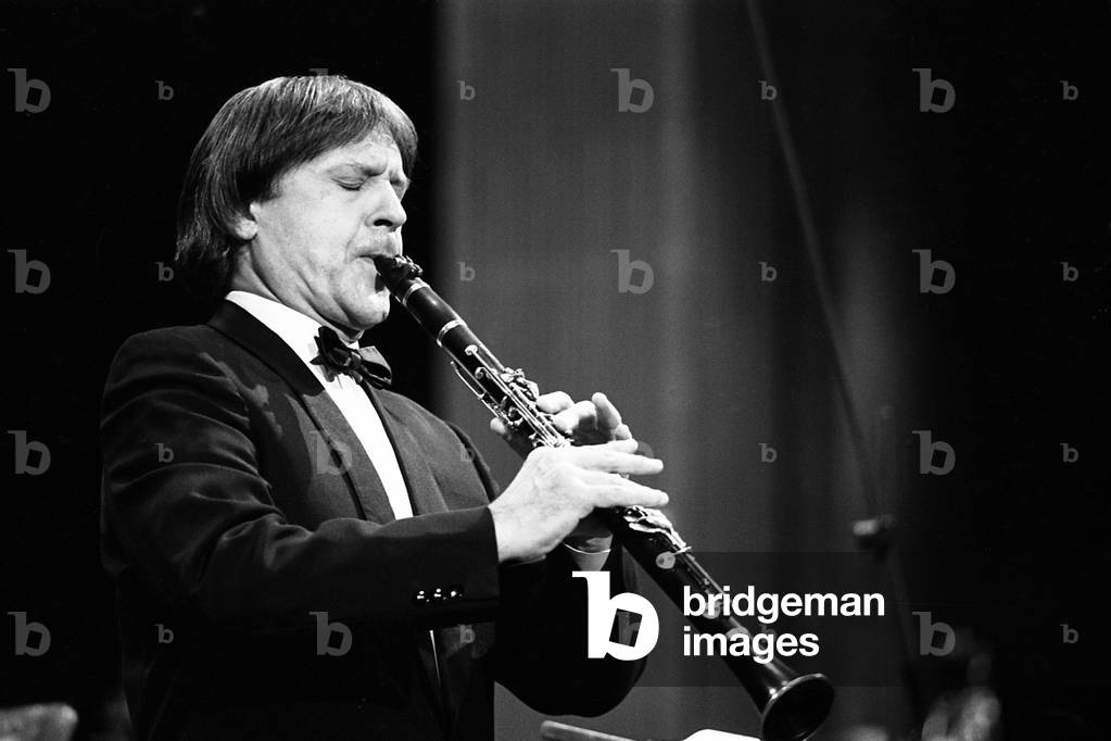 Michel Portal, 1985 (b/w photo)