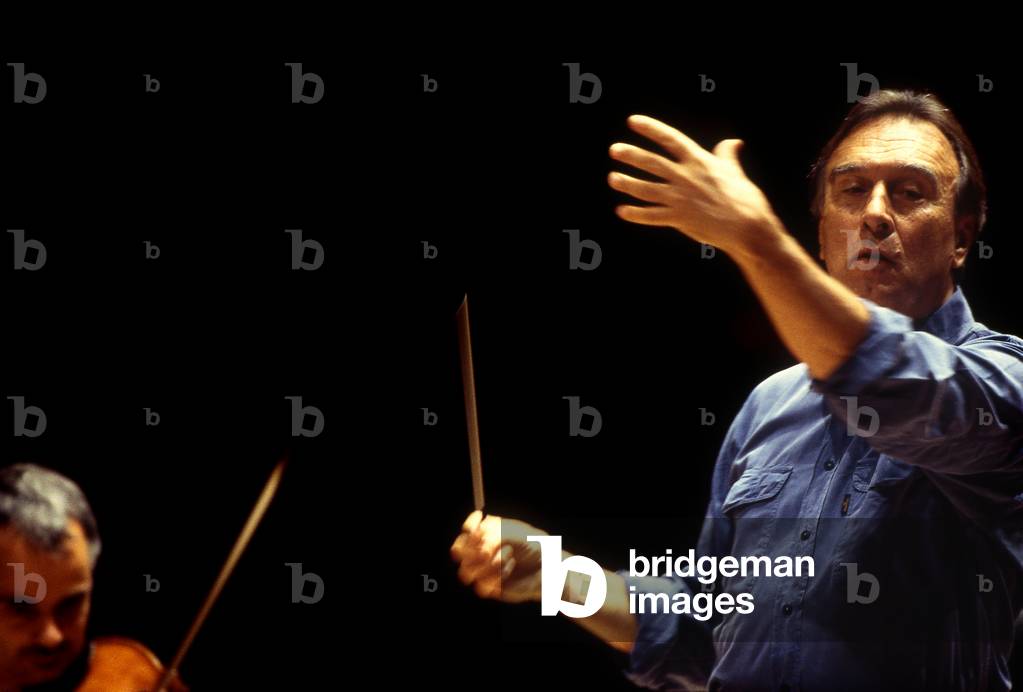 Claudio Abbado - Italian conductor (1933 2014) in Lucerne in 1997, conducting the Berliner Philharmoniker