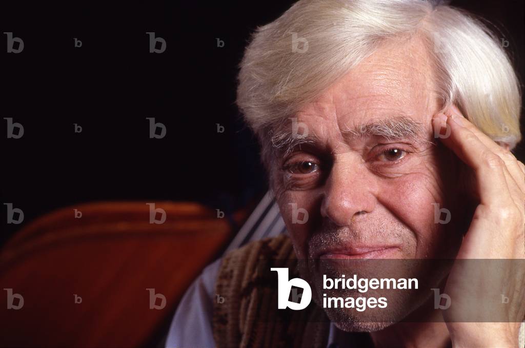 Franz Brüggen  - portrait of Dutch recorder soloist and conductor, Paris, 1998. b. 30 October 1934.