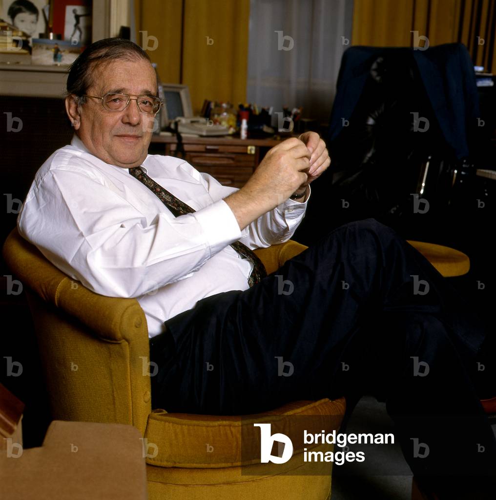 Marius Constant at his home in Paris, November 1993, Romanian-born French composer, 7 February 1925 - 15 May 2004