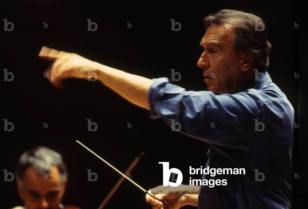 Claudio Abbado - portrait of the Italian conductor conducting the Berlin Philharmonic Orchestra by Thierry Mar
