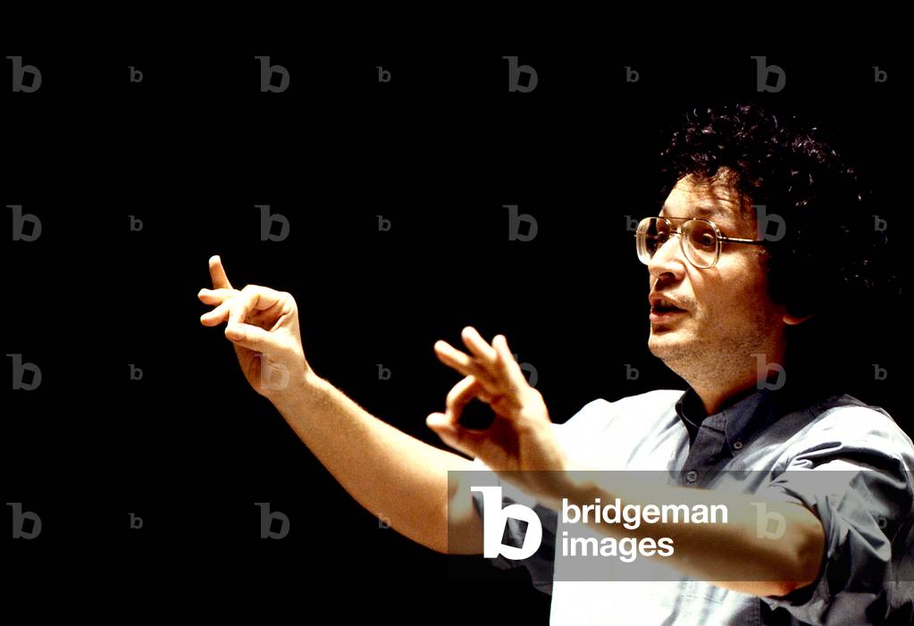 René Jacobs conducting in Paris, 1993. Belgian countertenor and conductor b. 30 October 1946.