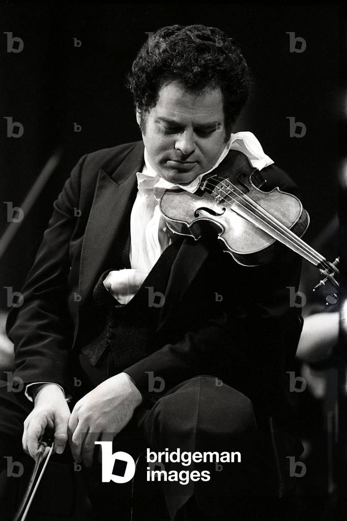 Itzhak Perlman, 1983 (b/w photo)