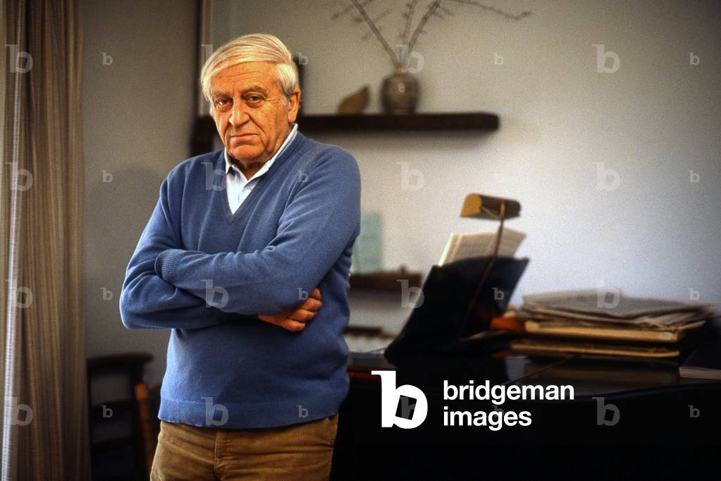 Maurice Ohana - portrait of the French composer in Paris, April 1986.1914 1992