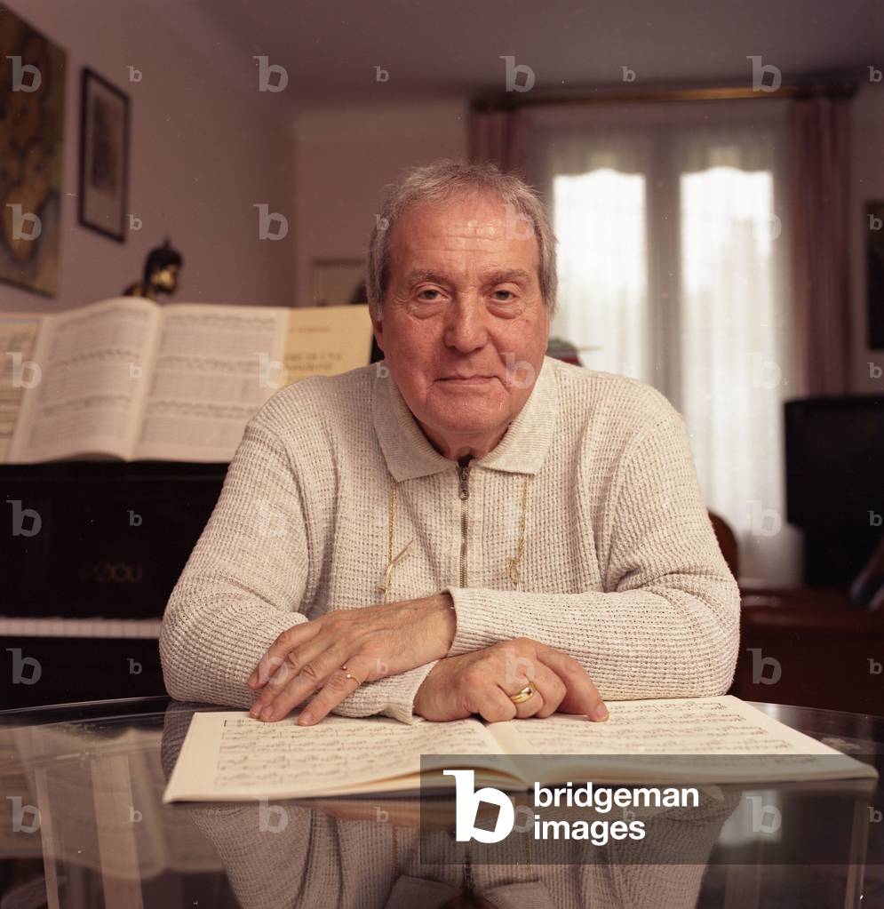 Aldo Ciccolini - Franacais pianist of Italian origin (15 08 1925 - 1 02 2015), photographed at his home, Asnieres in the Paris region in 2002