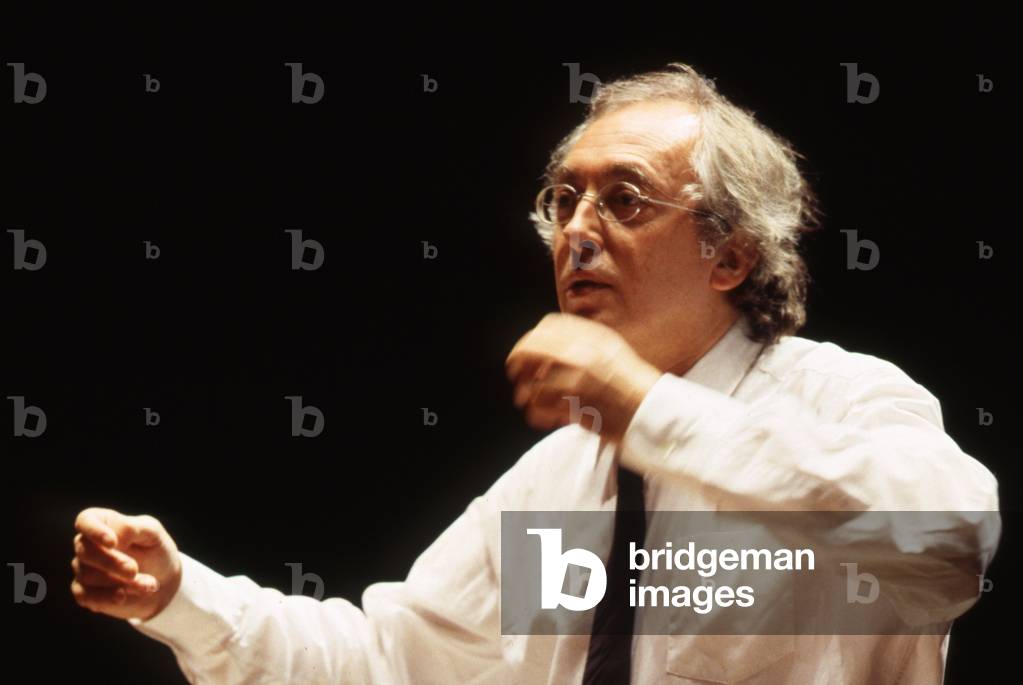 Philippe Herreweghe - portrait of the Belgian conductor, conducting in 1999. b. 2 May 1947.