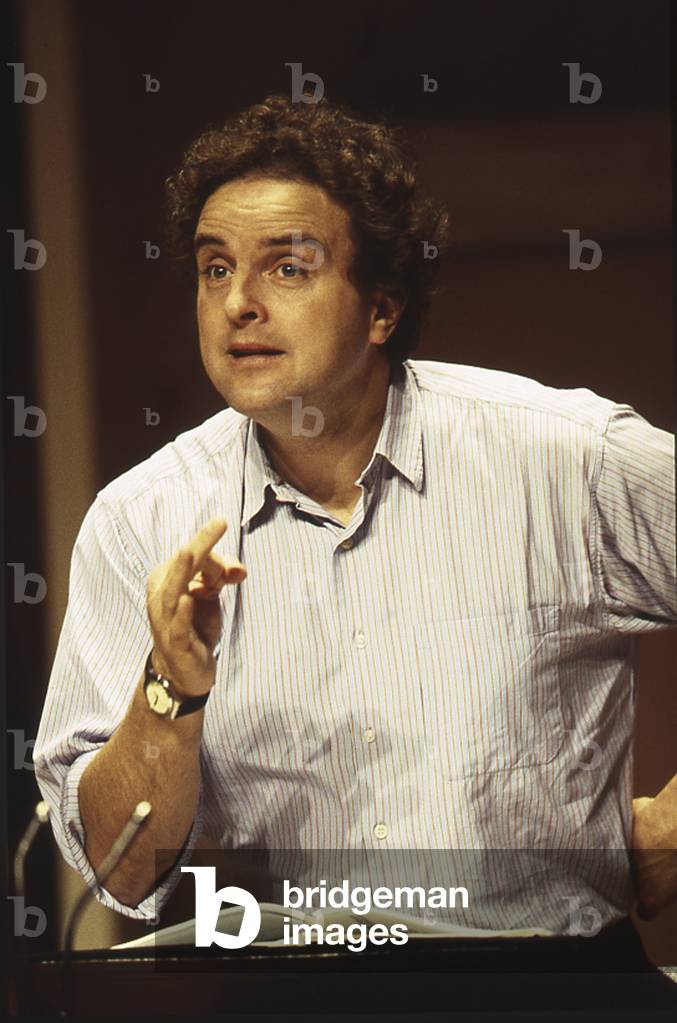 Michael Chance - portrait of the British countertenor reheasing at the Cite de la Musique, Paris, October 1999. Born 7 March 1955.