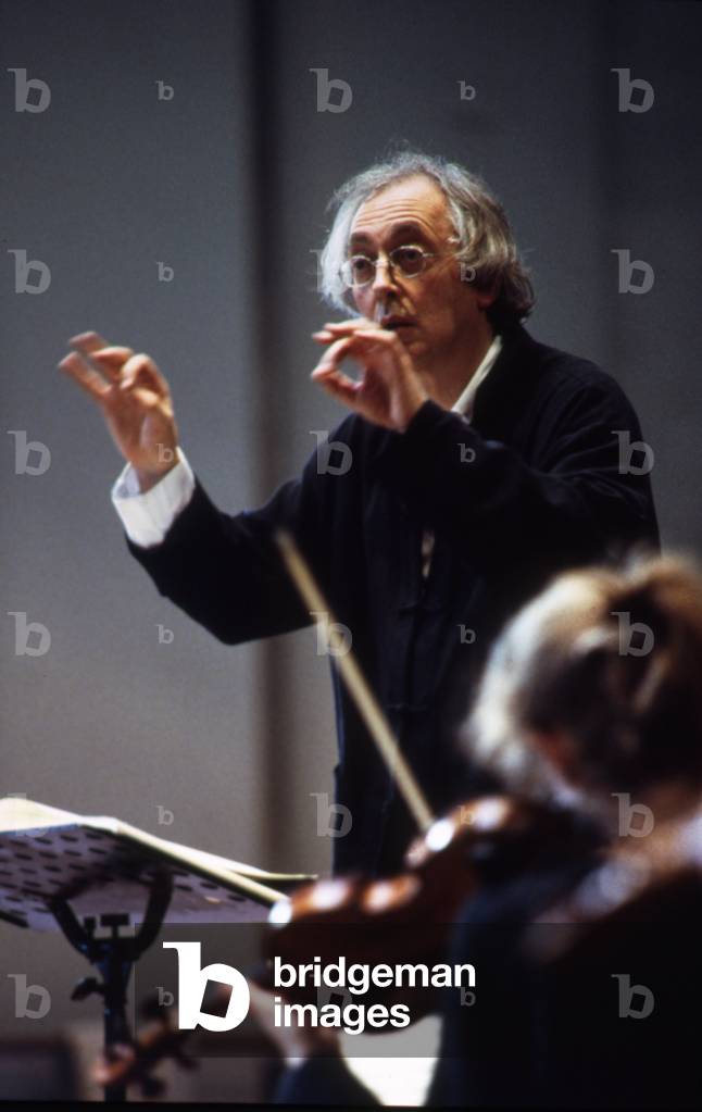 Philippe Herreweghe - portrait of the Belgian conductor, conducting in 2002. b. 2 May 1947