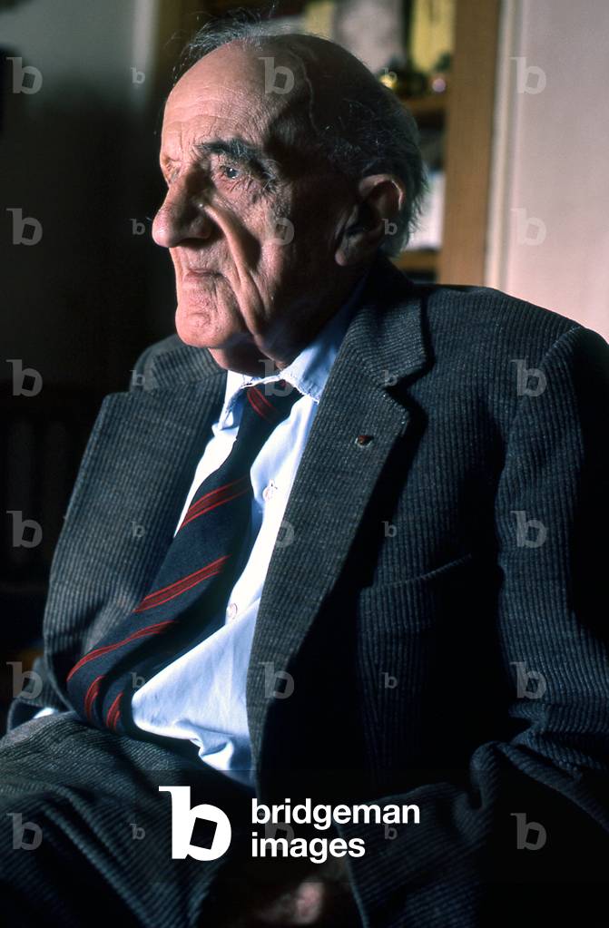 André Dhôtel, portrait, 1985, Paris. French writer, 
b. 1 September, 1900 - 22 July, 1991.