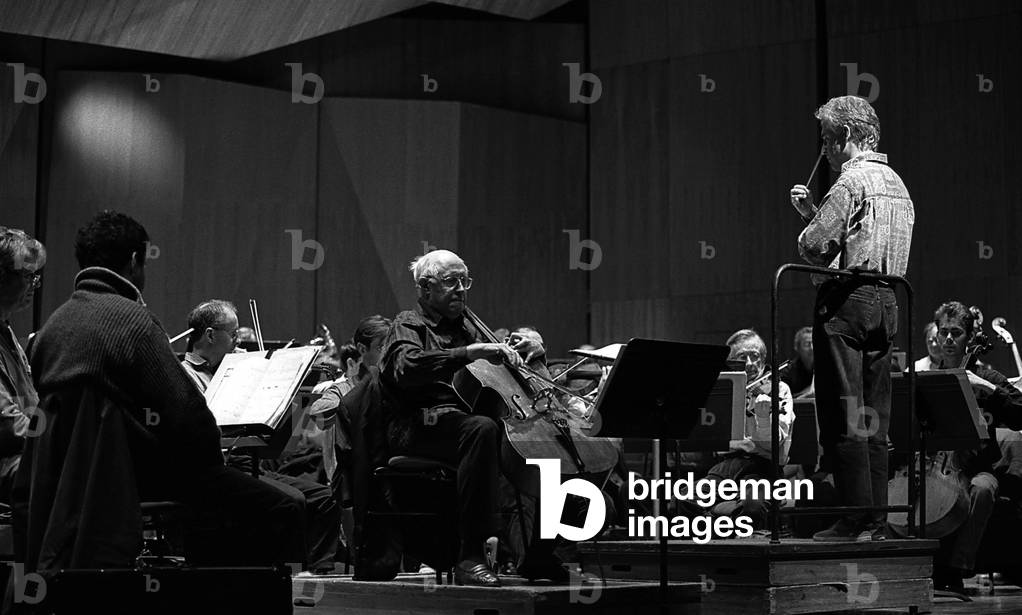 Mstislav Rostropovitch (b/w photo)