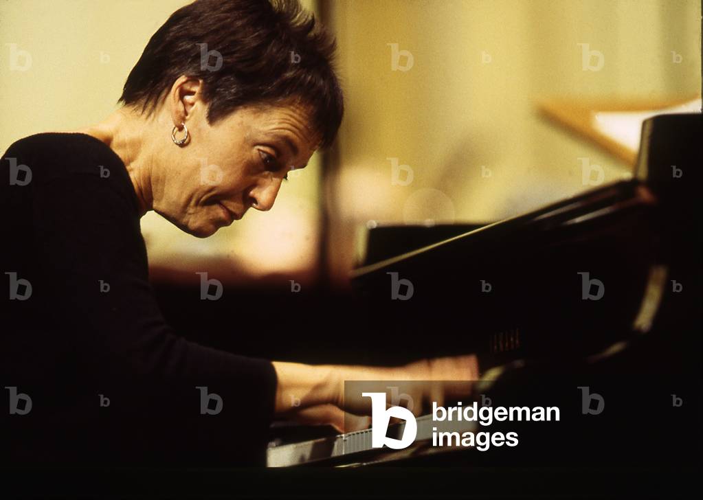 Maria Joao Pires performing in Paris, January 2001.  Portuguese pianist, b. 23 July 1944.