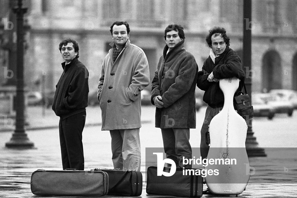 Ysaye Quartet, 1986 (b/w photo)