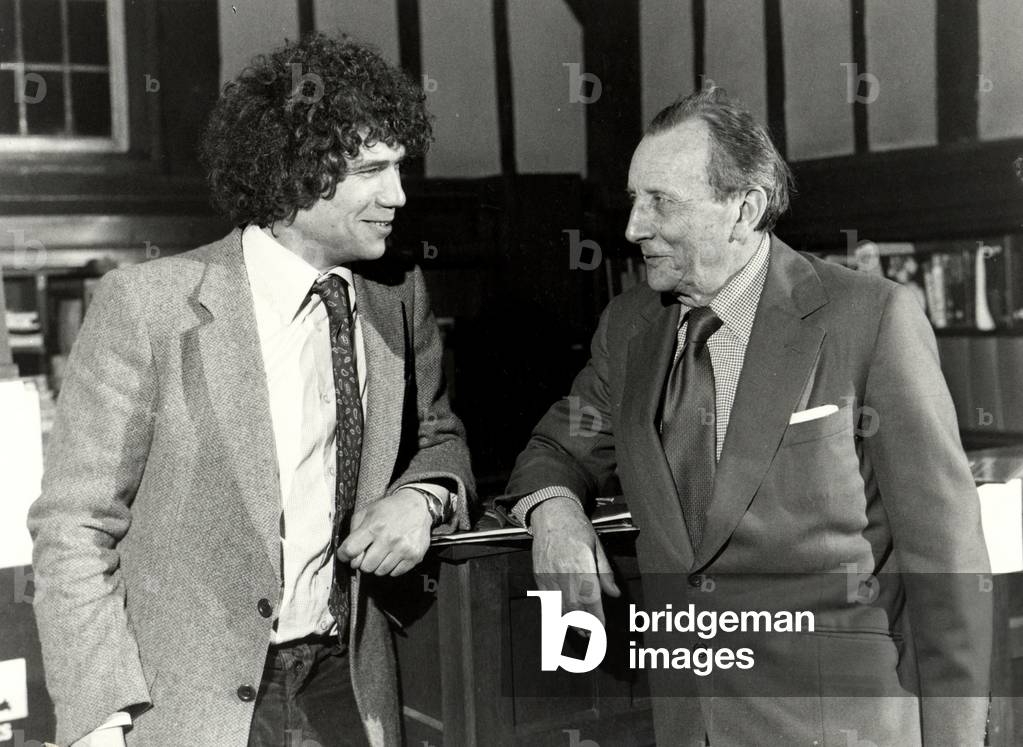 Michael Berkeley British composer with his father (b/w photo)