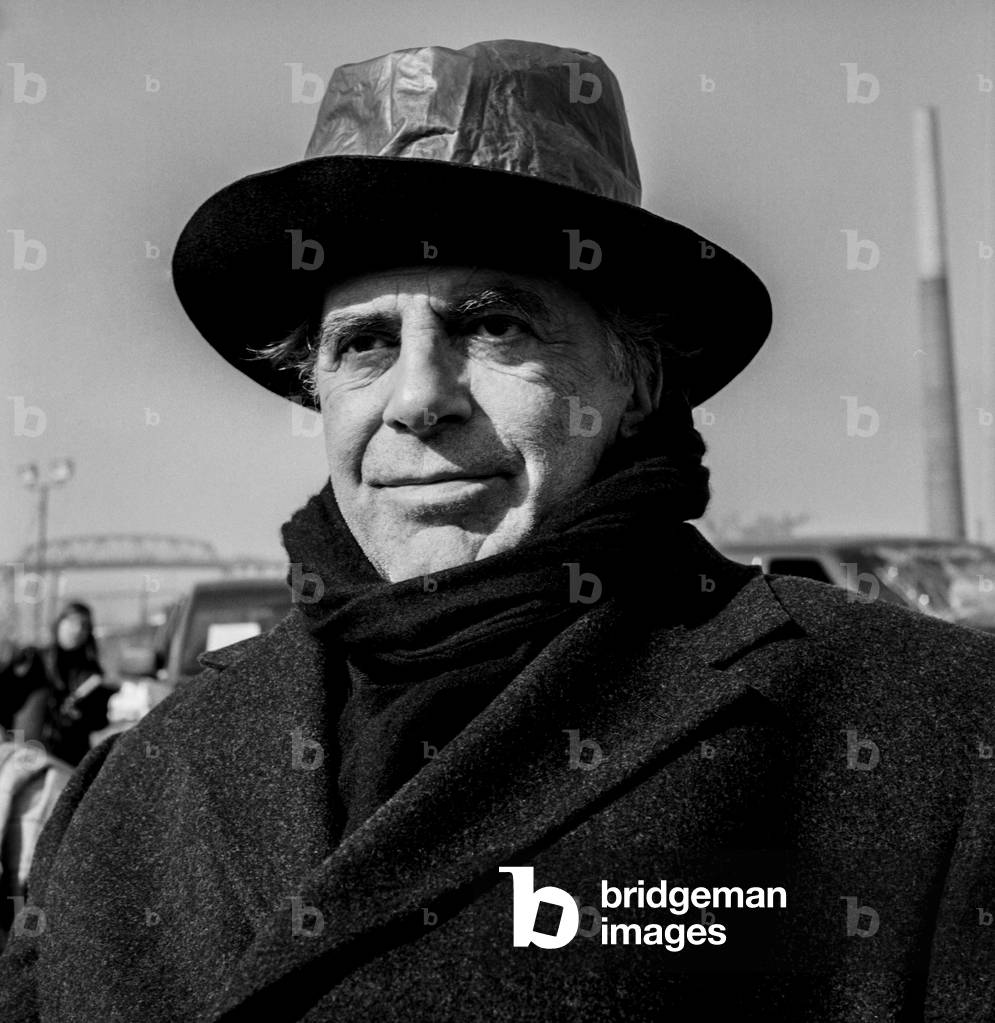 Maximilian Schell, on the set of Little Odessa, Brighton Beach, New York (b/w photo)