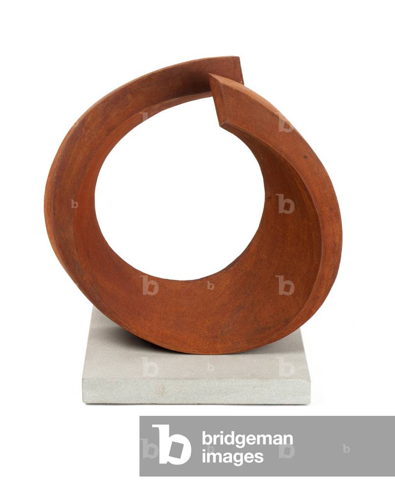 Thetis Circle, 2013 (cor-ten steel, stone base in grey pietra serena)