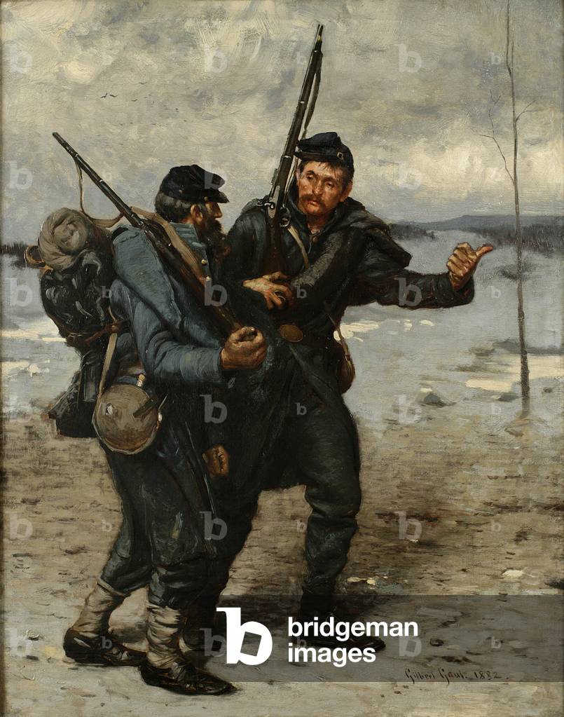 The Stragglers, 1882 (oil on canvas)
