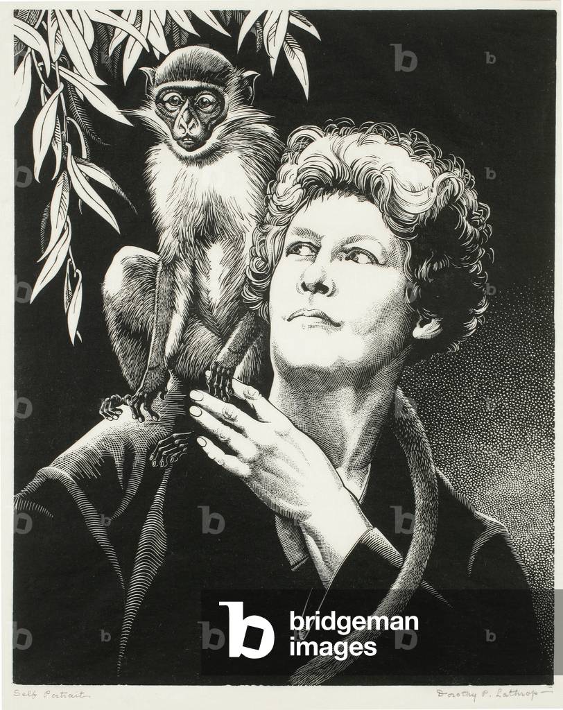 Self-Portrait, 1952 (wood engraving)