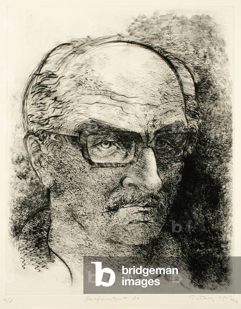 Self-Portrait 60, 1975 (etching)