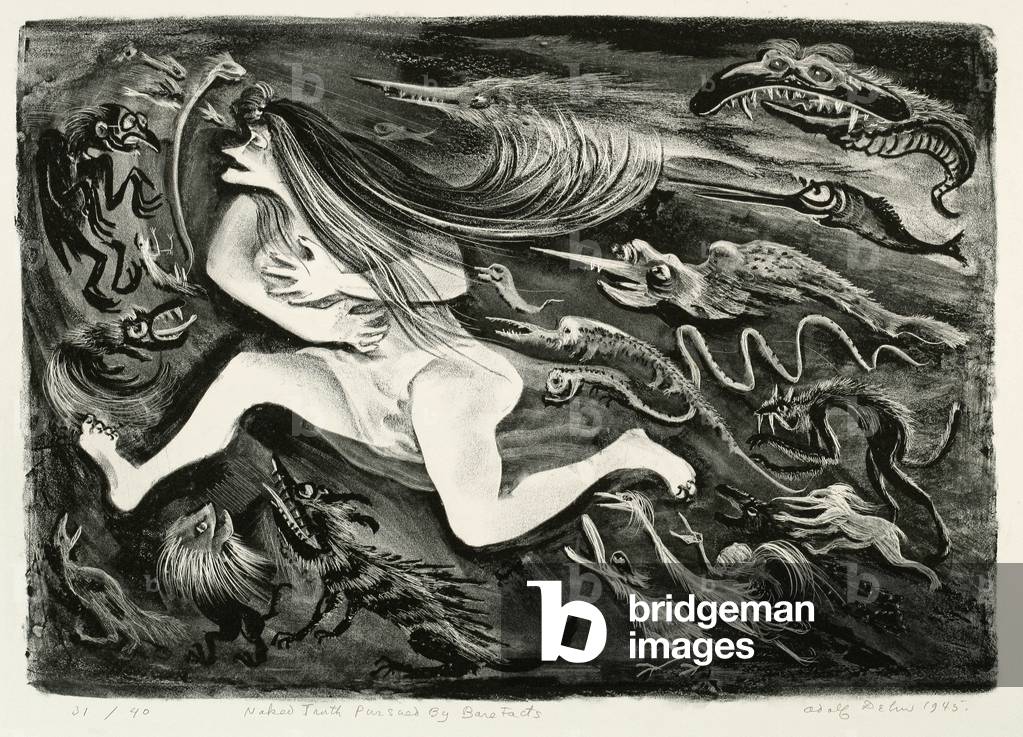 Naked Truth Pursued by Bare, 1945 (litho)