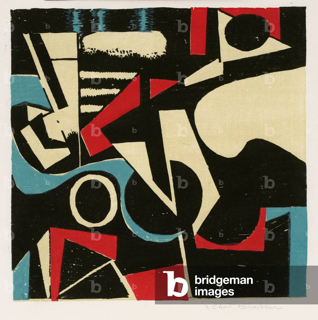 Modern Times, 1975 (colour woodcut)
