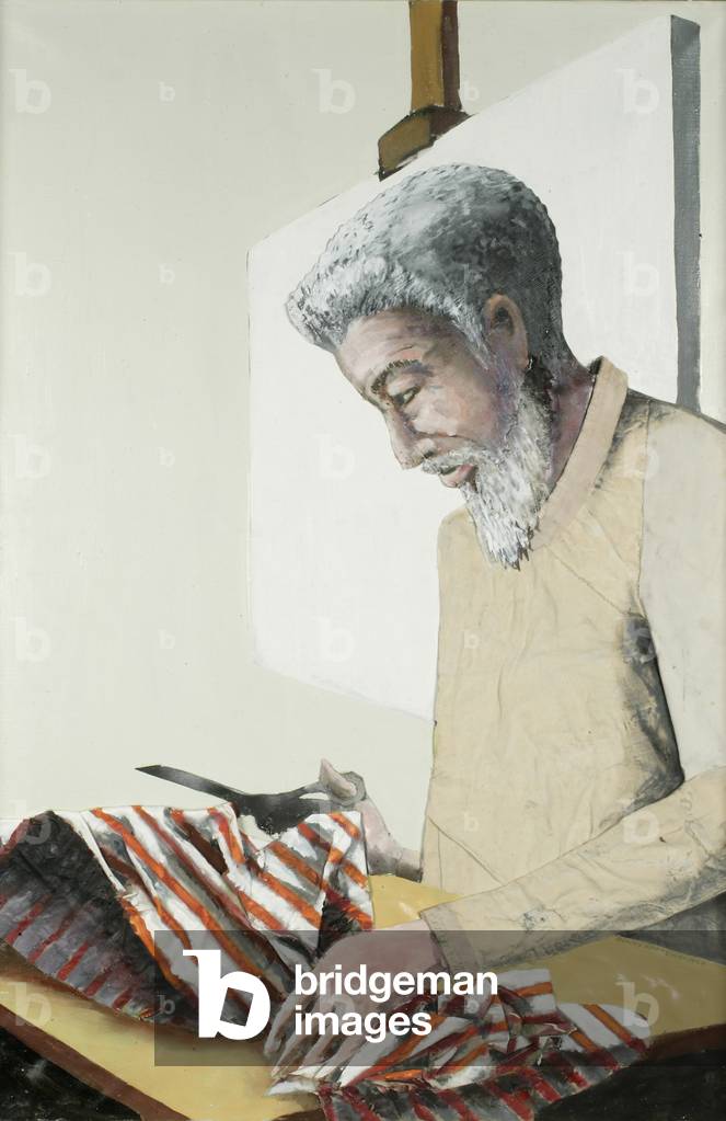 Self-Portrait, 1994 (oil & collage on canvas)
