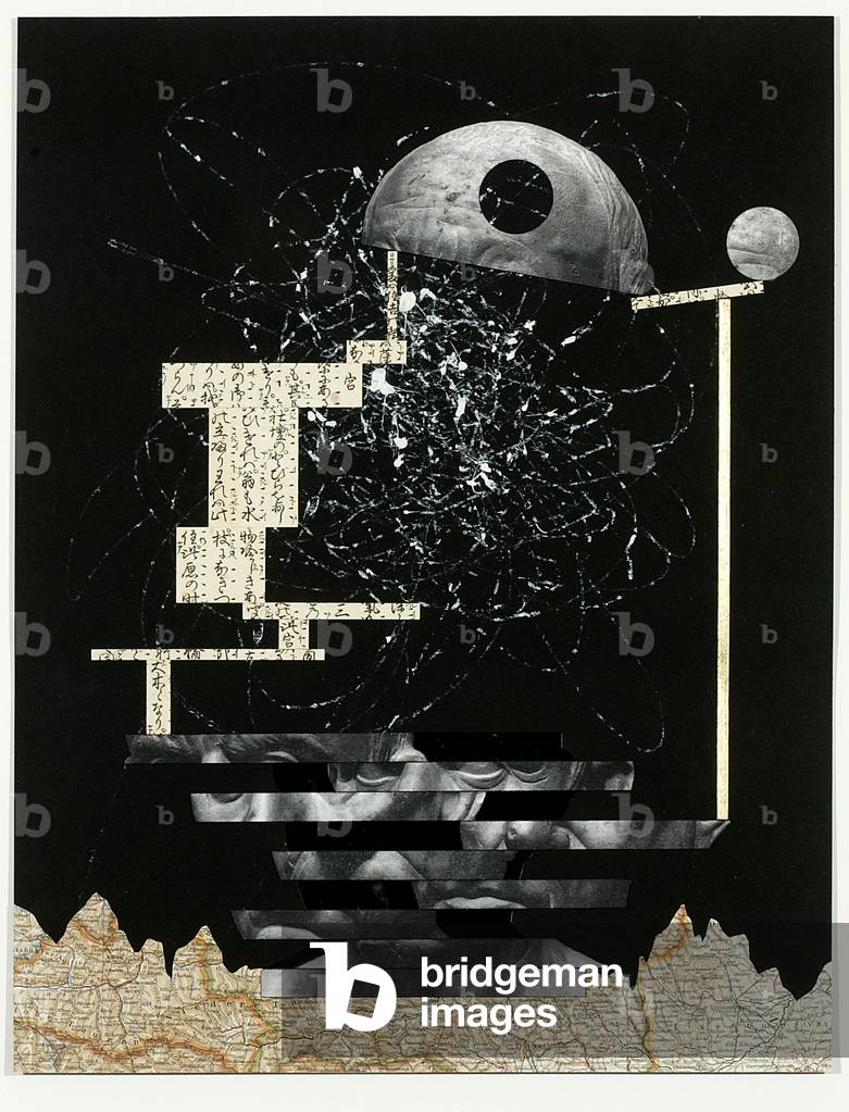 Telesis, 2007 (ink, toner, gold on paper with mirror)