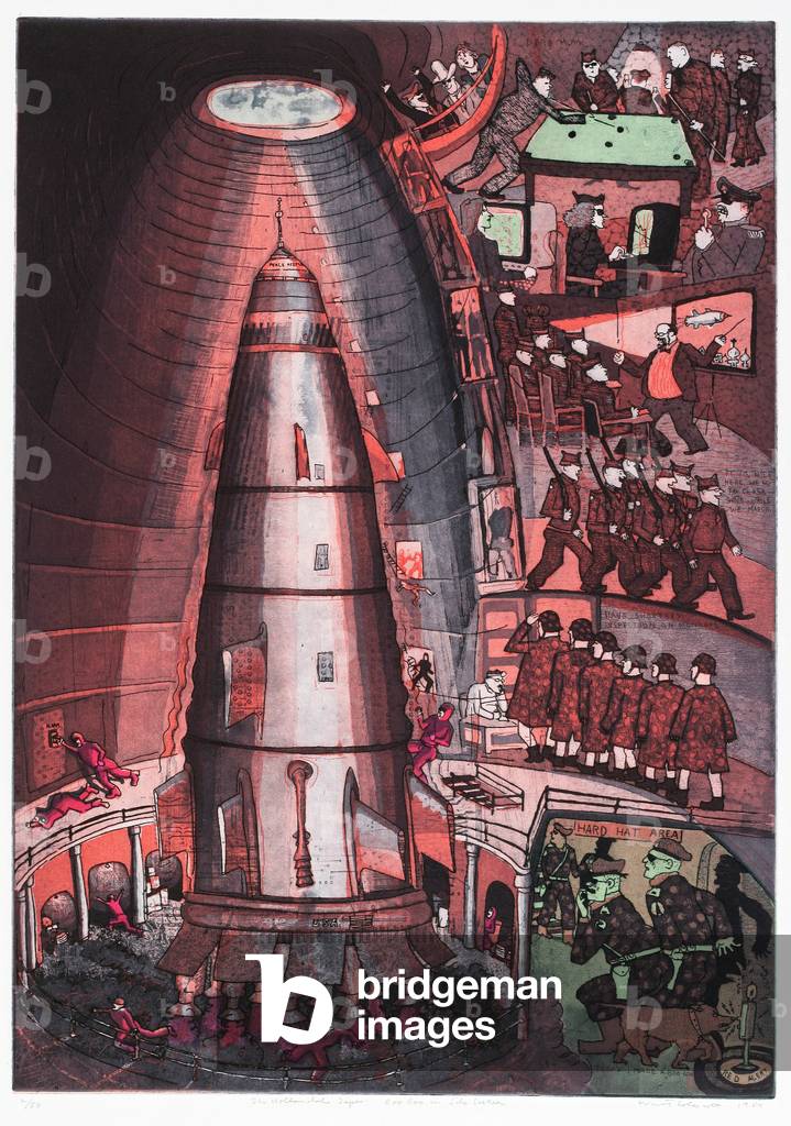 The Hollandale Tapes: Boo Boo in Silo Sixteen, 1984 (colour etching, soft-ground etching & aquatint)