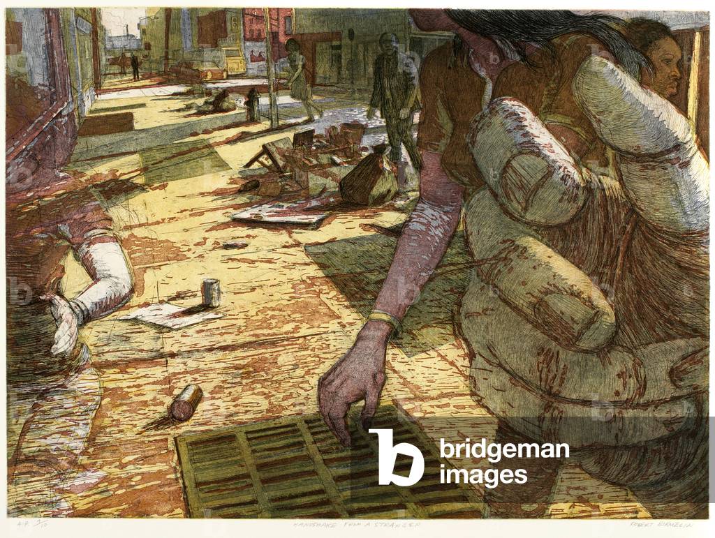 Handshake from a Stranger, 1986 (etching & aquatint)