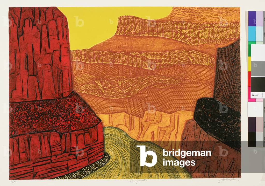 Ramparts, 1978 (colour collagraph)