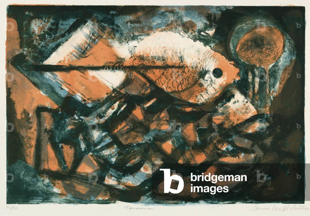 Aquarium, 1969 (colour litho)
