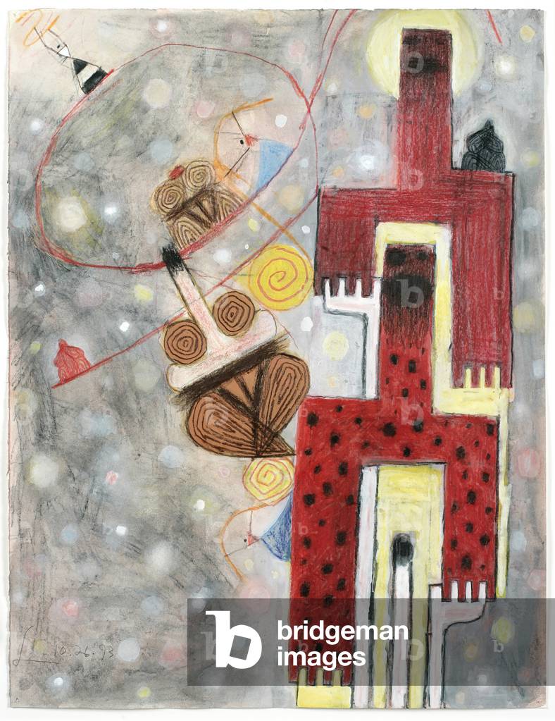 Untitled (10/26/93), 1993 (mixed media on cream paper)