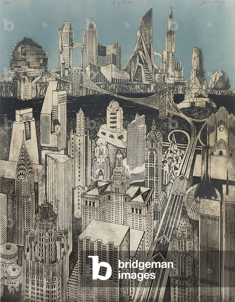 City of Dreams, 1985 (collagraph)