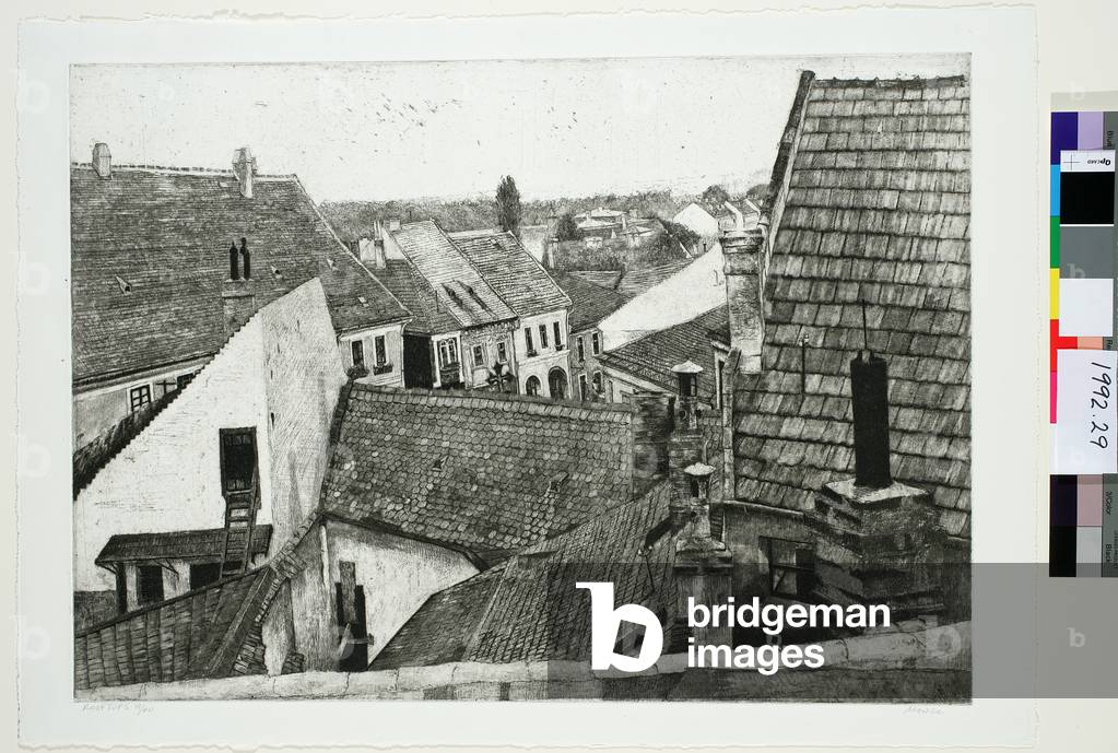 Rooftops (etching)