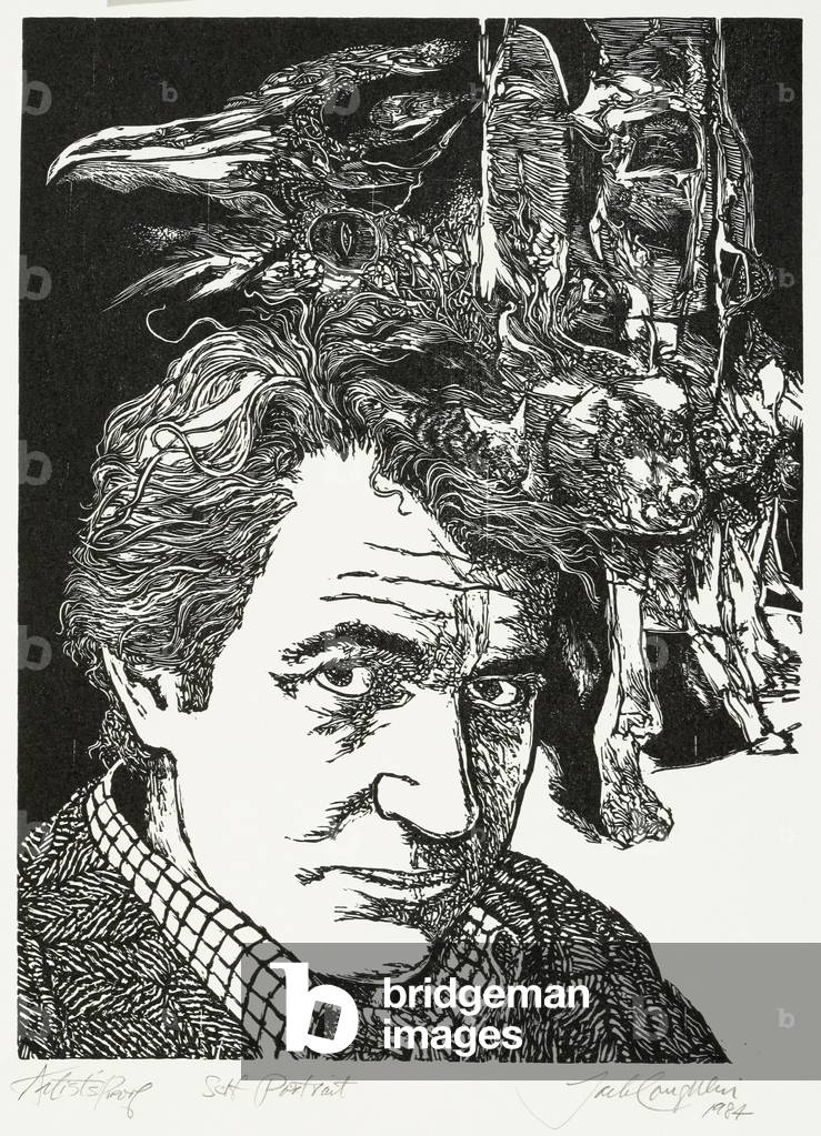 Self-Portrait, 1984 (wood engraving on cream wove paper)