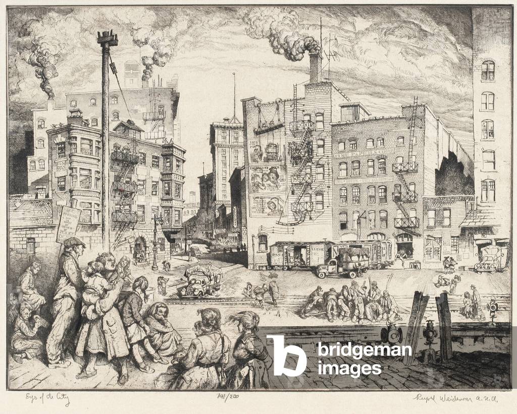 Eyes of the City, 1953-54 (etching)