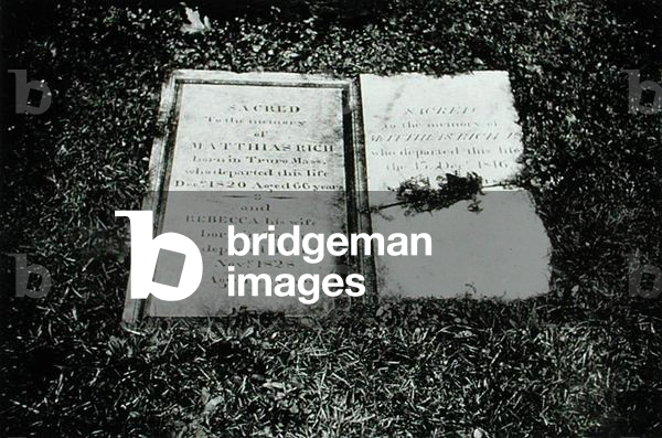 Gravestone of Matthias Rich (1754-1820) Baltimore, Untitled 26, c.1953-64 (b/w photo)