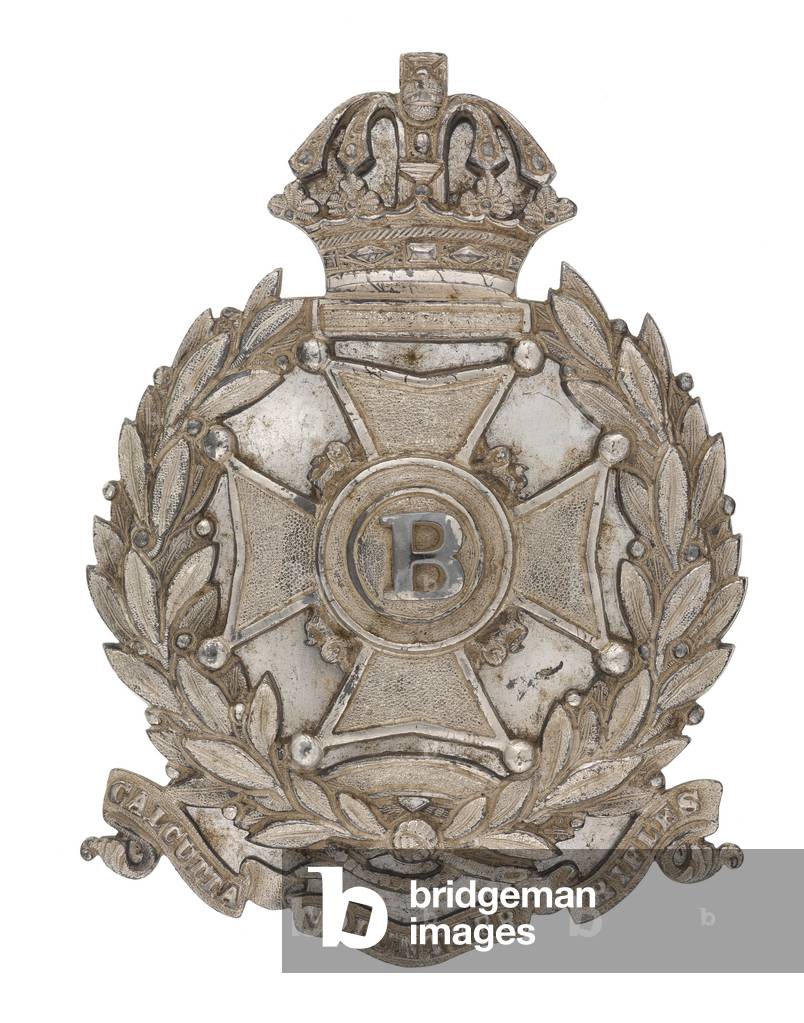 Pouch belt plate, Calcutta Volunteer Rifles, 1863-1901 (metal)