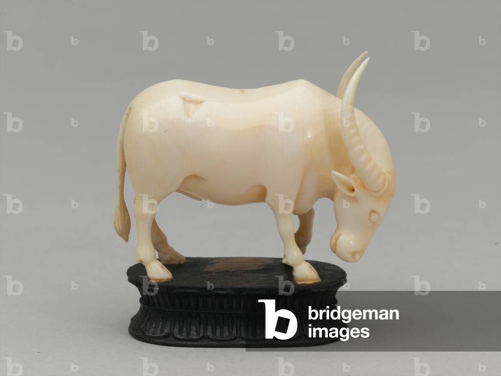 Black bishop, chess piece, India, 1820 circa (ivory)