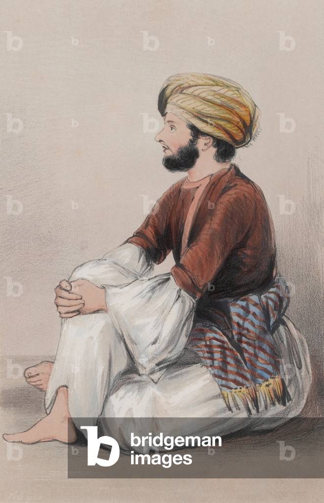 Lieutenant H B Melville, 54th Bengal Native Infantry, 1842 (colour litho)