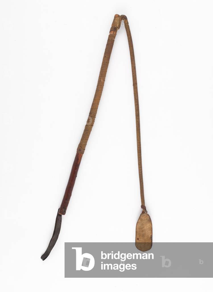 Riding whip taken from a Turkish prisoner by Captain Heerajee Cursetjee in Egypt, 1915 (leather)