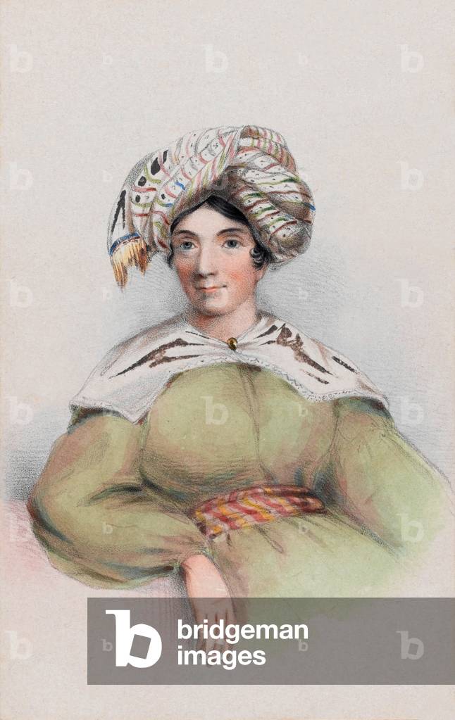 Lady Florentia Sale, 1842 (colour litho)