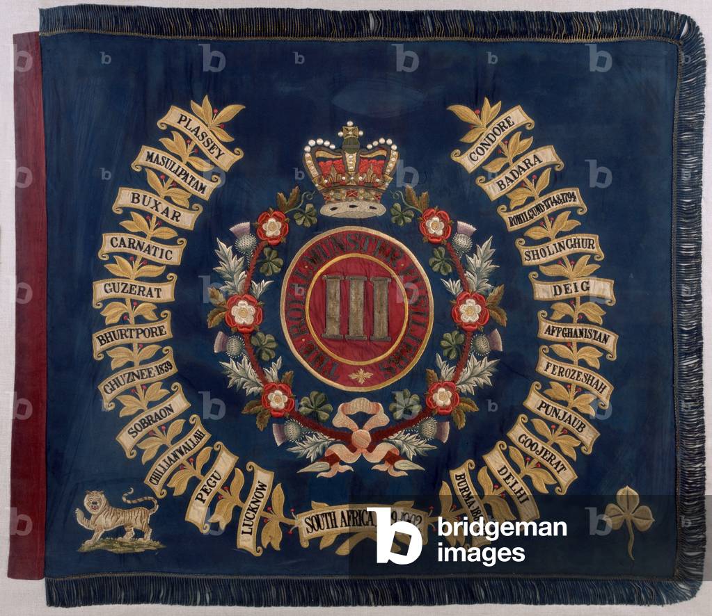 Regimental Colour, 3rd (Special Reserve) Battalion, Royal Munster Fusiliers, 1902-1922 (fabric)