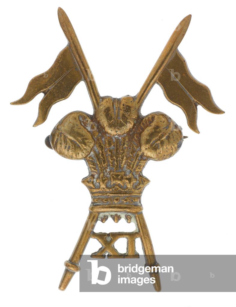 Bearers badge, 11th (The Prince of Waless Own) Regiment of Bengal Lancers, 1876-1922 (brass)