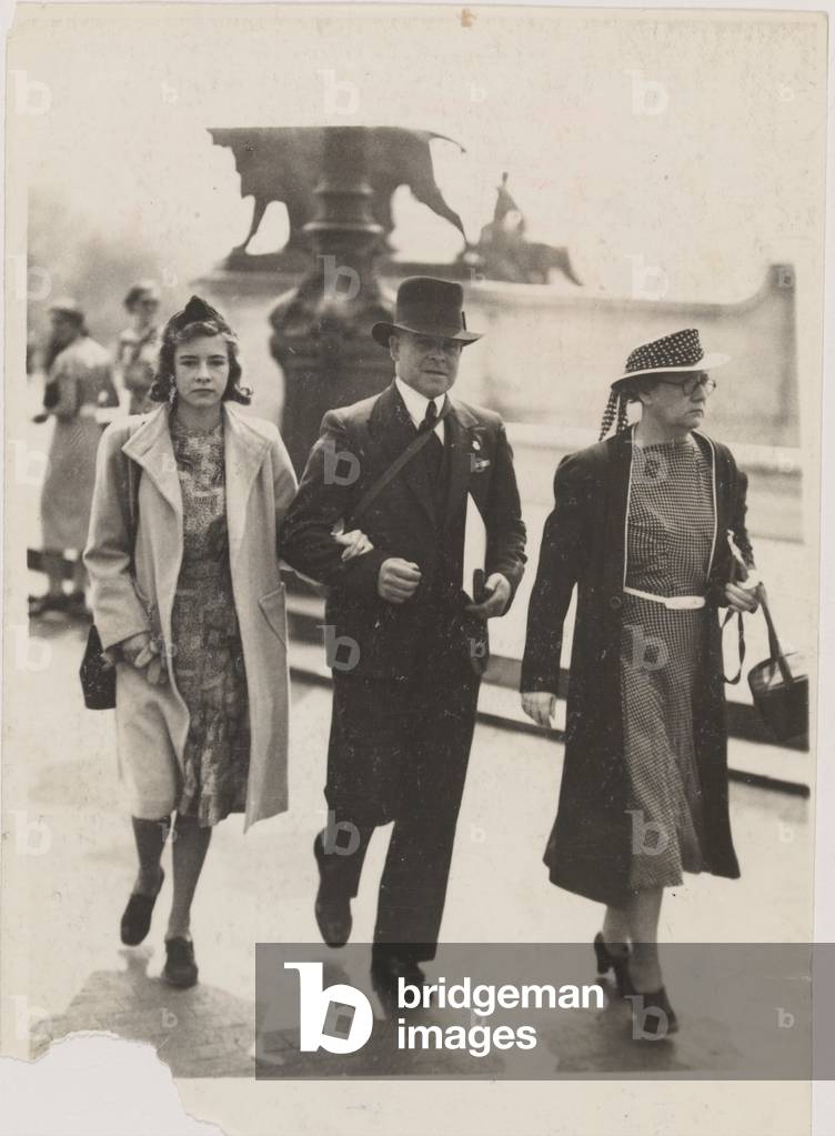 The King Invests Hero at Palace This Morning, 11 June 1940 (b/w photo)